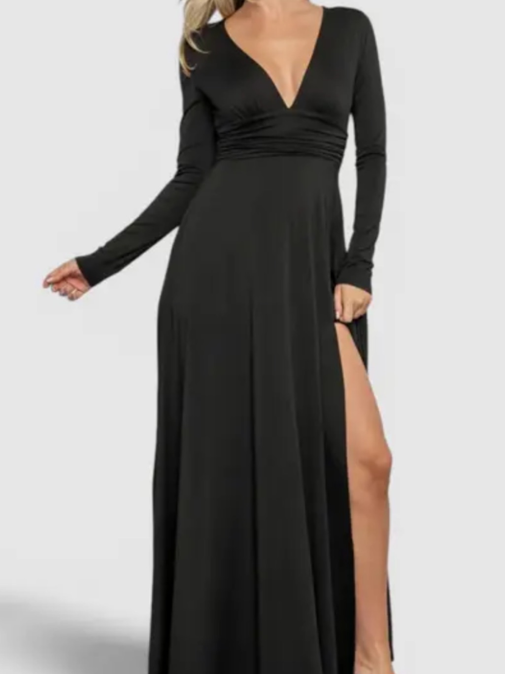 Baltic Born Arianna Black Maxi Dressthigh Slit Medium